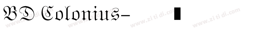 BD Colonius字体转换